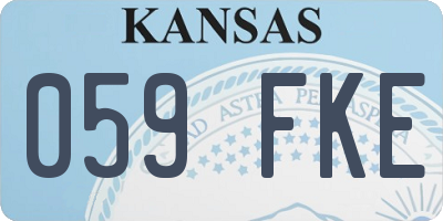 KS license plate 059FKE