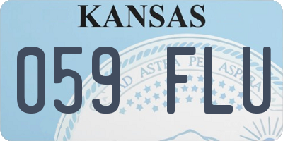 KS license plate 059FLU