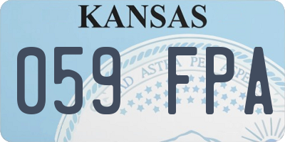 KS license plate 059FPA
