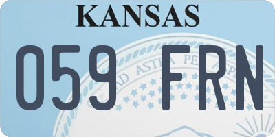 KS license plate 059FRN