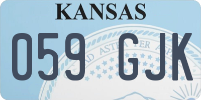 KS license plate 059GJK
