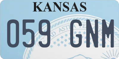 KS license plate 059GNM