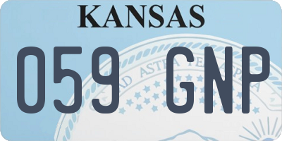 KS license plate 059GNP