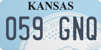 KS license plate 059GNQ