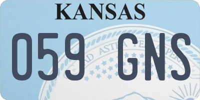 KS license plate 059GNS
