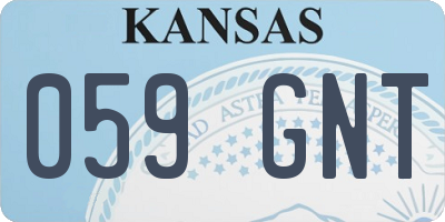 KS license plate 059GNT