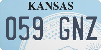 KS license plate 059GNZ