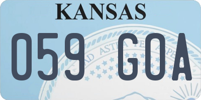 KS license plate 059GOA