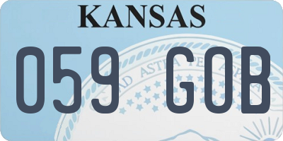 KS license plate 059GOB