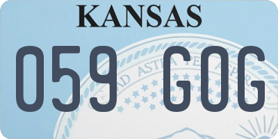 KS license plate 059GOG