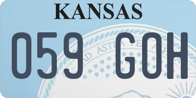 KS license plate 059GOH