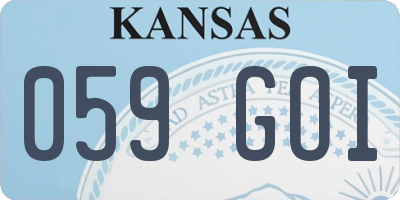 KS license plate 059GOI