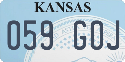 KS license plate 059GOJ
