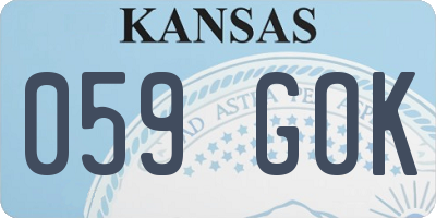 KS license plate 059GOK