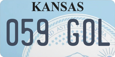 KS license plate 059GOL