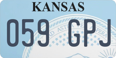 KS license plate 059GPJ