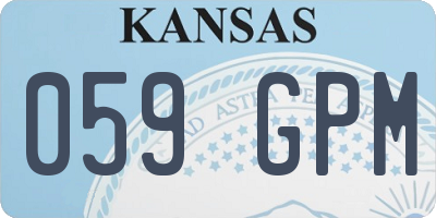 KS license plate 059GPM