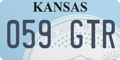 KS license plate 059GTR