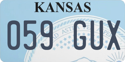 KS license plate 059GUX