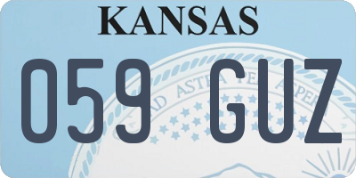 KS license plate 059GUZ
