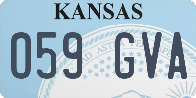 KS license plate 059GVA