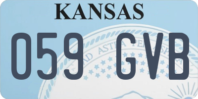KS license plate 059GVB