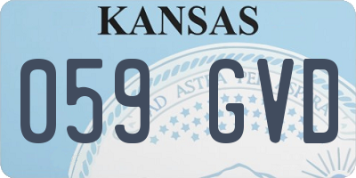 KS license plate 059GVD