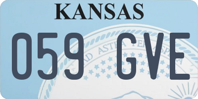 KS license plate 059GVE