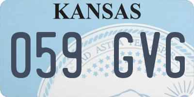KS license plate 059GVG