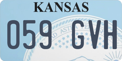 KS license plate 059GVH