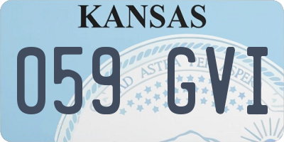 KS license plate 059GVI