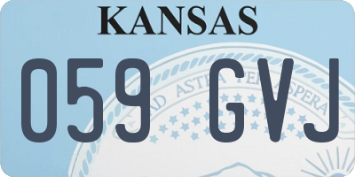 KS license plate 059GVJ