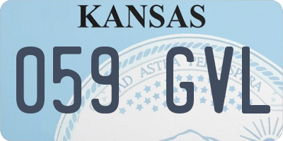KS license plate 059GVL