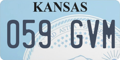 KS license plate 059GVM