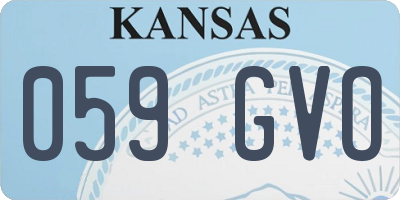 KS license plate 059GVO