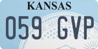 KS license plate 059GVP
