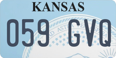 KS license plate 059GVQ