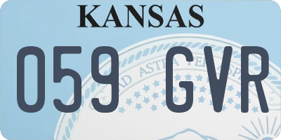 KS license plate 059GVR