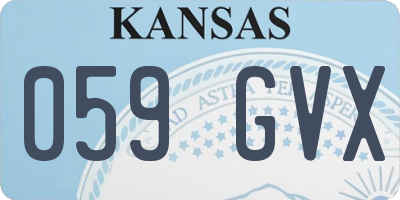 KS license plate 059GVX