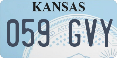 KS license plate 059GVY