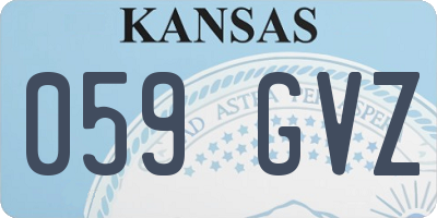 KS license plate 059GVZ