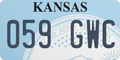 KS license plate 059GWC