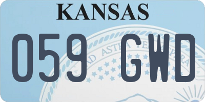 KS license plate 059GWD
