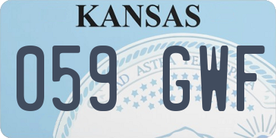 KS license plate 059GWF