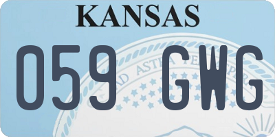 KS license plate 059GWG