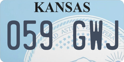 KS license plate 059GWJ