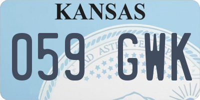 KS license plate 059GWK