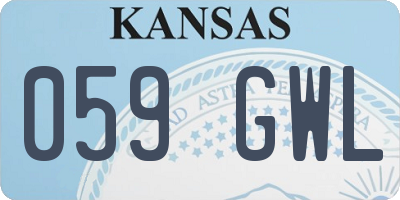 KS license plate 059GWL