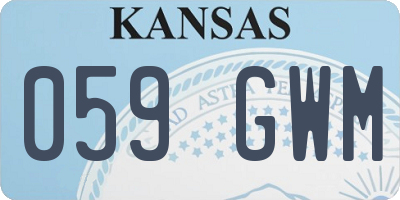 KS license plate 059GWM
