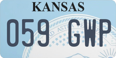 KS license plate 059GWP
